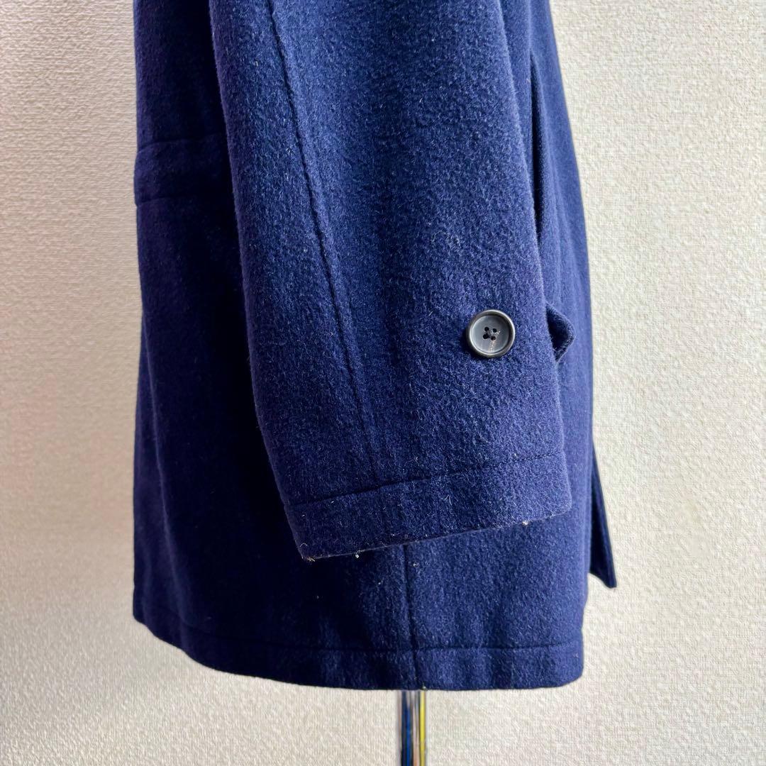 希少 90s ポロバイラルフローレン 中綿入りステンカラーコート ネイビー系
