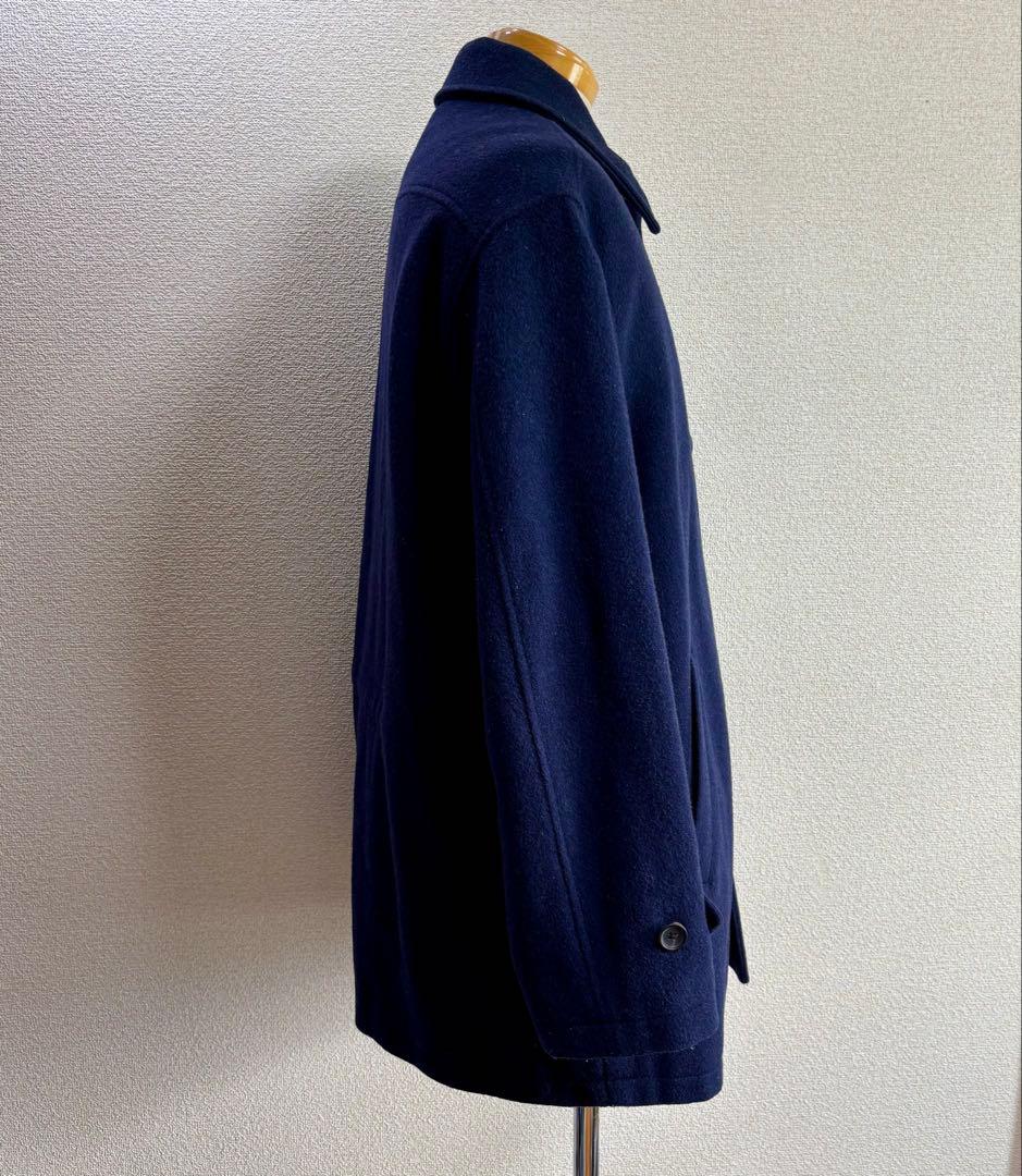 希少 90s ポロバイラルフローレン 中綿入りステンカラーコート ネイビー系