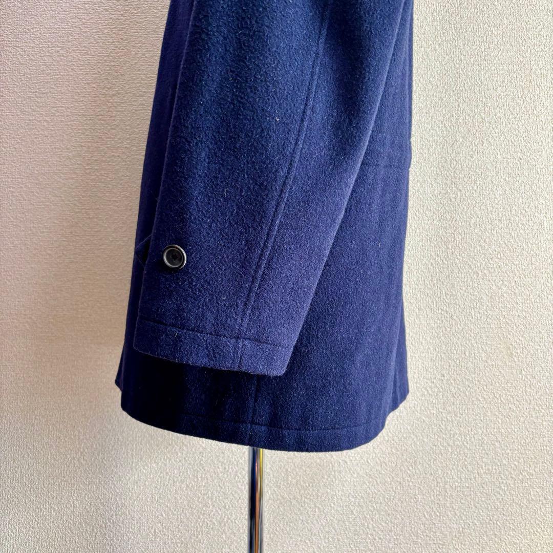 希少 90s ポロバイラルフローレン 中綿入りステンカラーコート ネイビー系