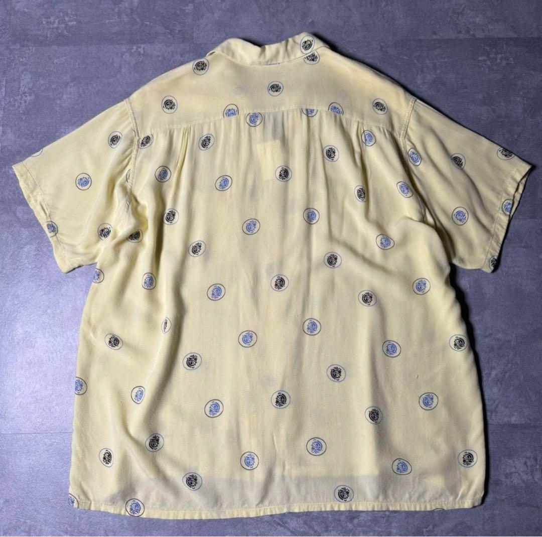 1950's \"Manhattan\" アトミック柄 レーヨンシャツ　値下げ可