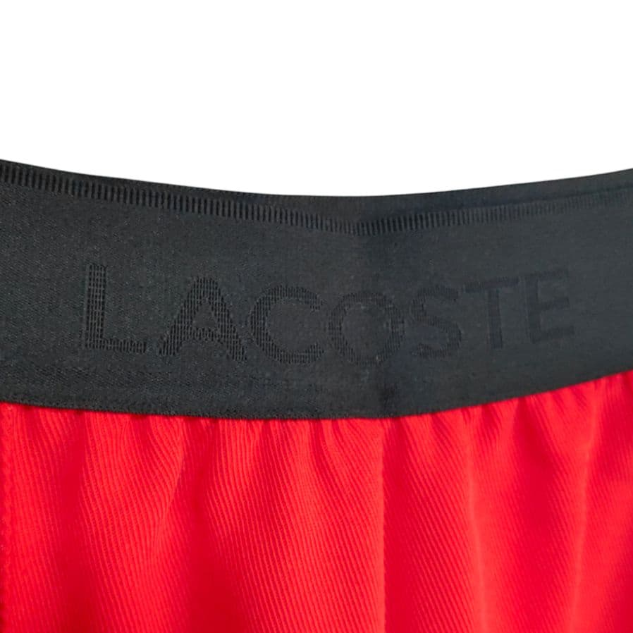 新品 LACOSTE レディースジャージ サイドライン ワイドトラックパンツ