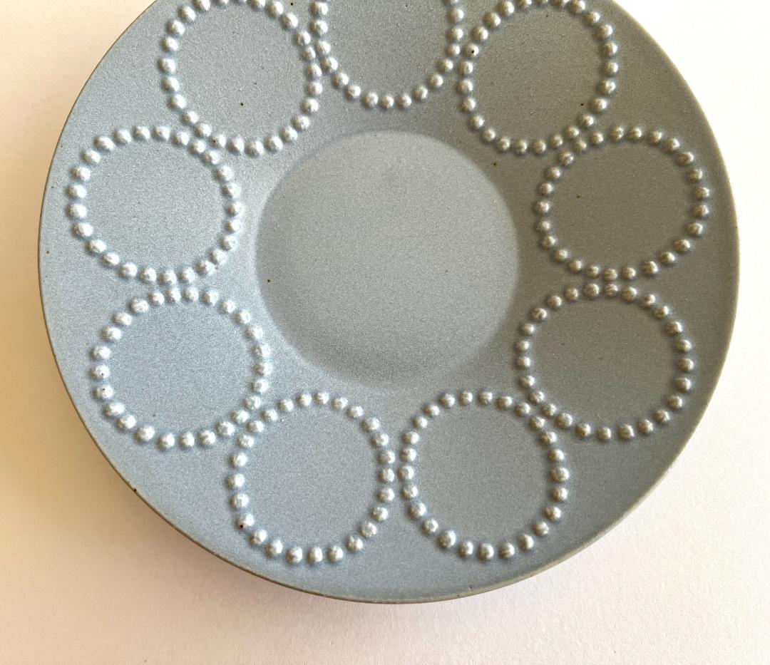 【大・小セット】ミナペルホネン 皿 タンバリン ライトブルー プレート