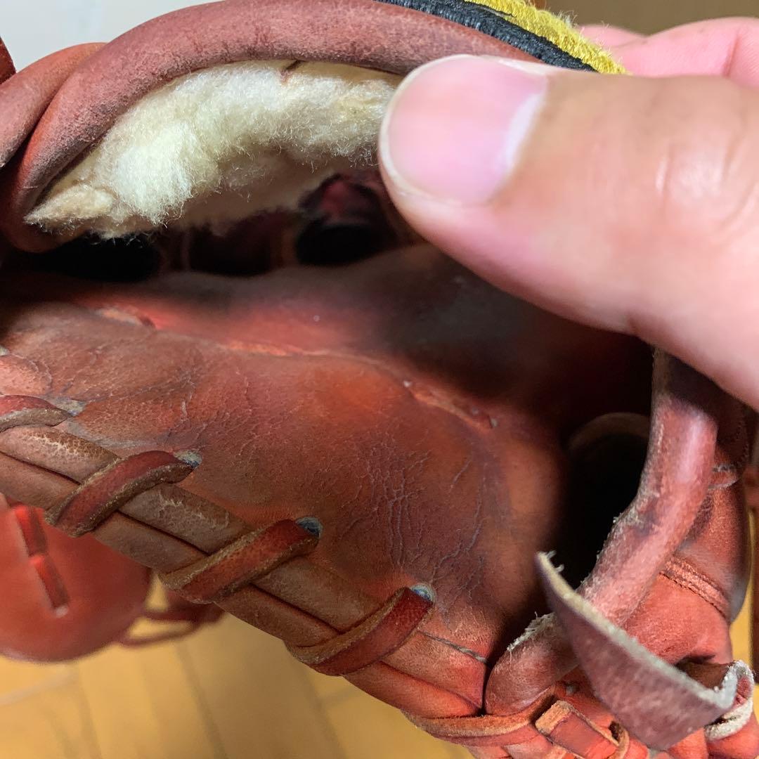 ミズノプロ 軟式グローブ オーダー 右投げ 投手用 ビッグM mizuno 赤