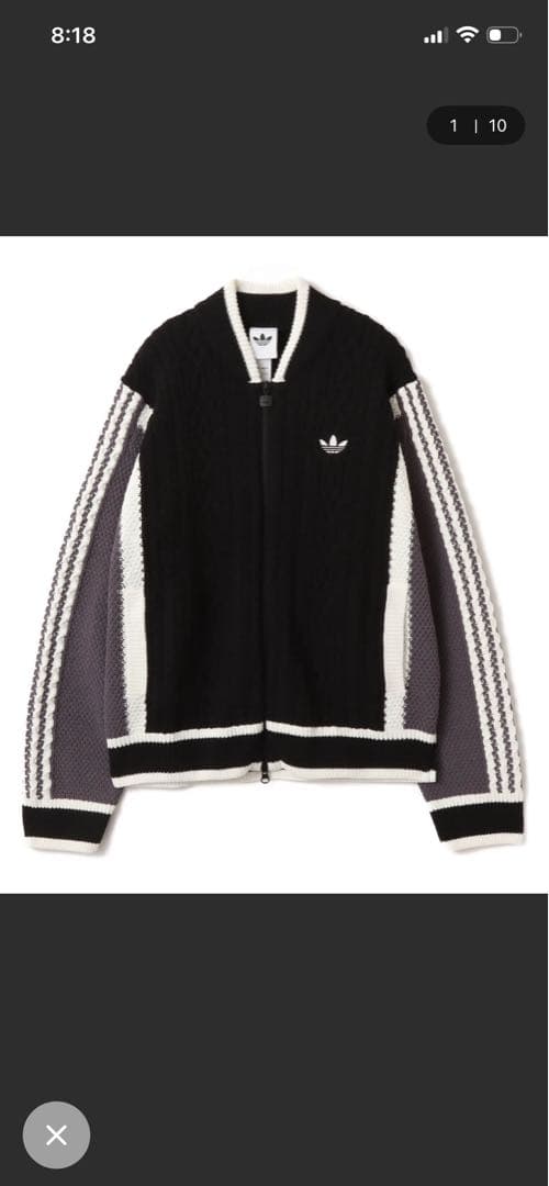 RETRO REMIX CARDIGAN BLACK アディダス 最終値下げ - メルカリ