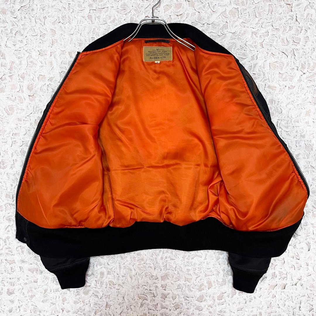 超希少』 AVIREX MA-1 名作 虎 龍 刺繍 ロゴ刺繍 黒 【M】 - メルカリ