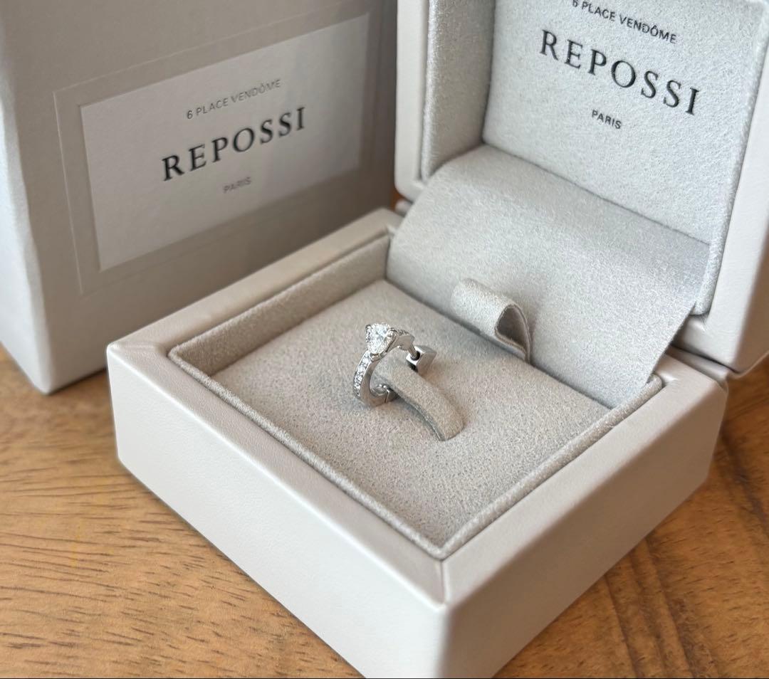 新品＊REPOSSI Serti sur Vide ピアス K18 WG
