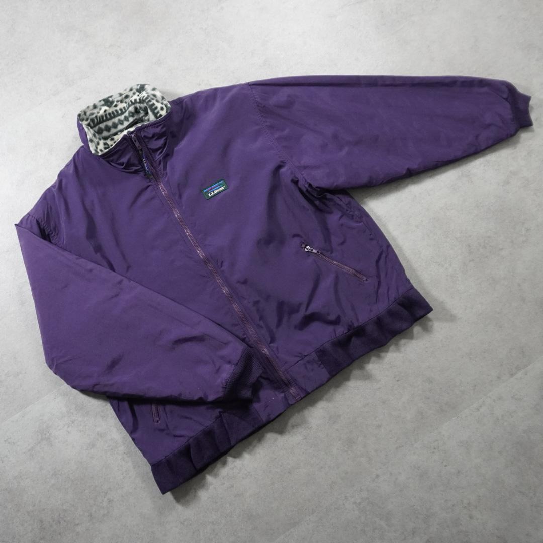 90s L.L.Bean ウォームアップジャケット 裏ノルディック柄 古着