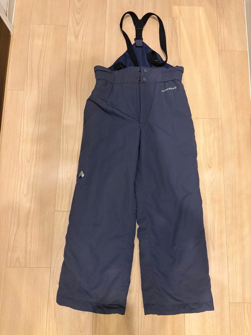 ⭐︎プロフ確認⭐︎ モンベル　子ども用ネイビー/オレンジ　スキーウェア