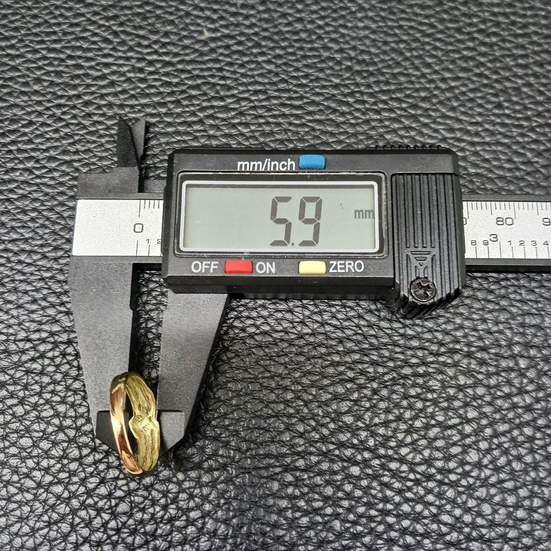 (B010604) K18 YG リング 指輪 約13号 ダイヤモンド