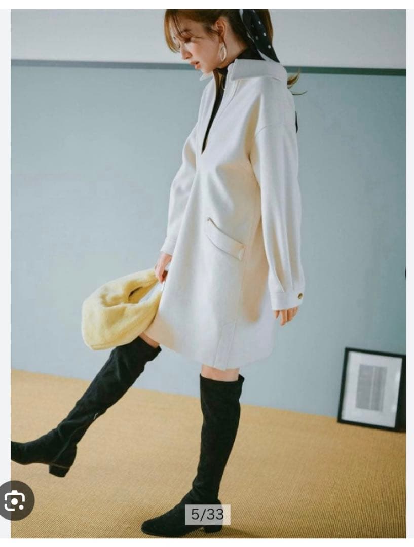 JUSGLITTY スキッパーミニワンピース