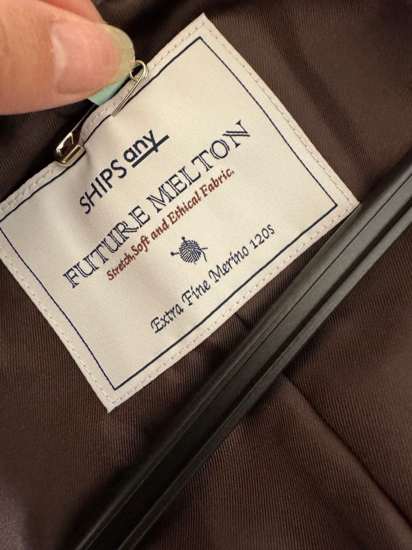 【美品】SHIPS any フューチャーメルトン チェスターコート