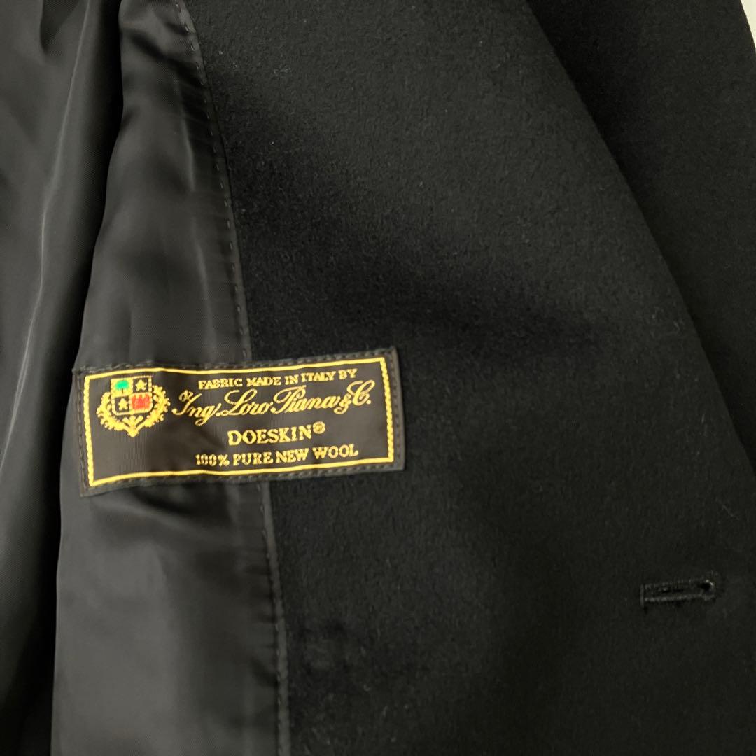 23区 ロロピアーナ ウールコート 44 大きいサイズ 黒 ベルト付き