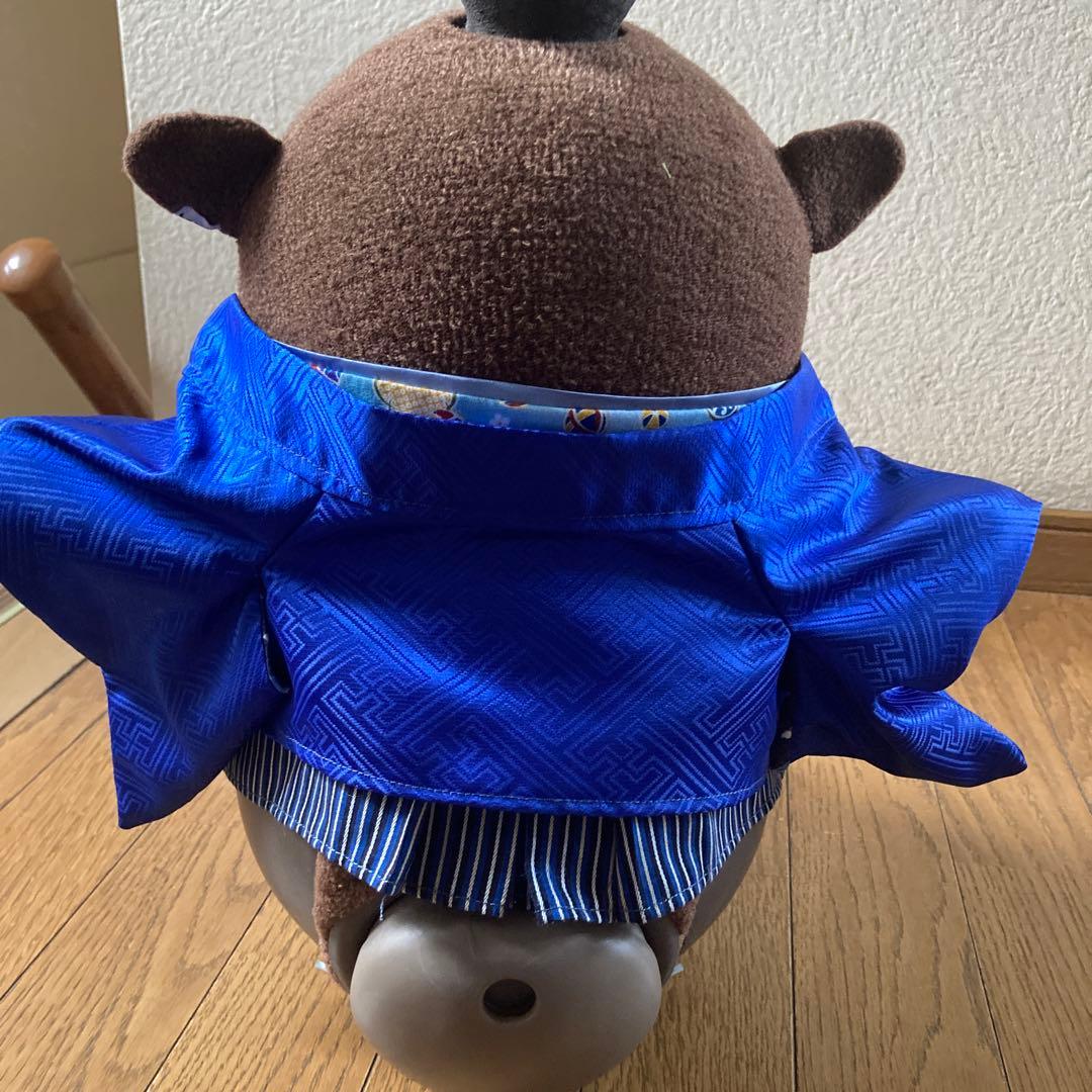 ラボット　服　lovot 青　羽織　ストライプ袴　 インナー　手毬梅