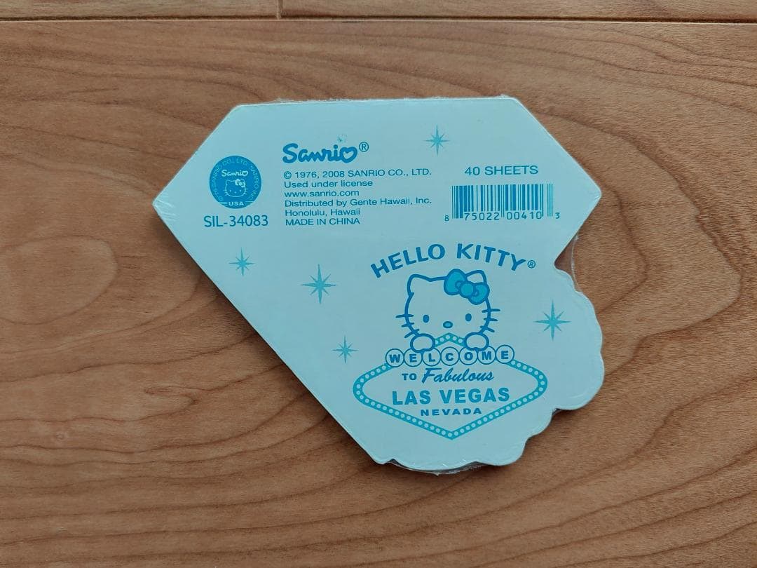 【レア】ラスベガス限定 バニーガールキティ根付ストラップ&メモ帳セット