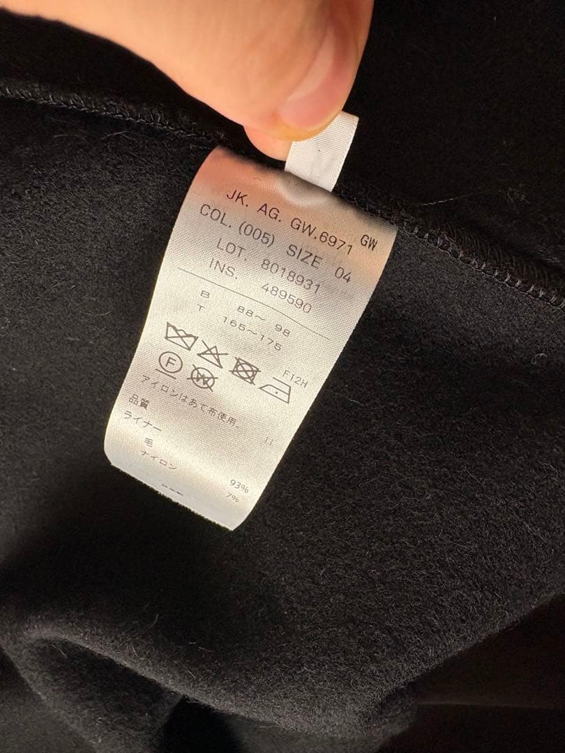 25AW ATON 黒 別注ショートモッズコート 04 THE TOKYO