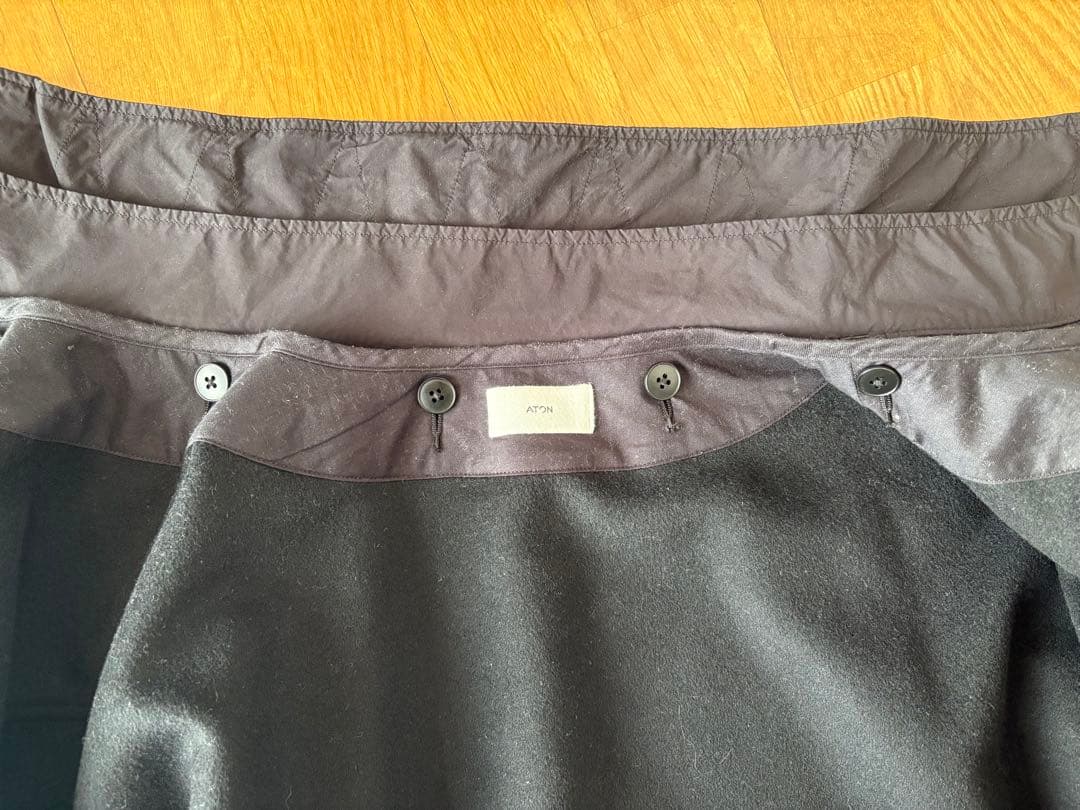 25AW ATON 黒 別注ショートモッズコート 04 THE TOKYO