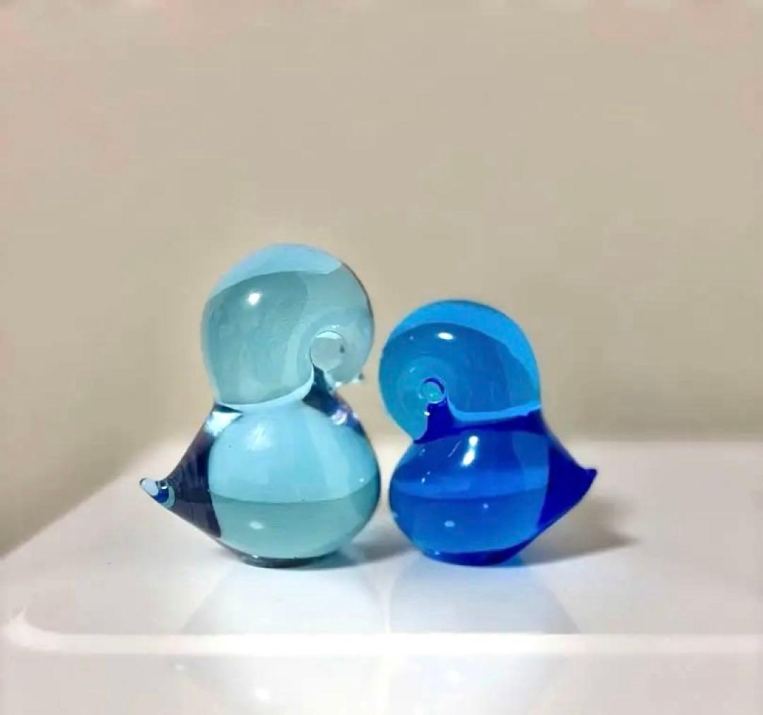FMkonstglasコンストグラス】ガラス製 鳥の置物 ペーパーウエイト 美術