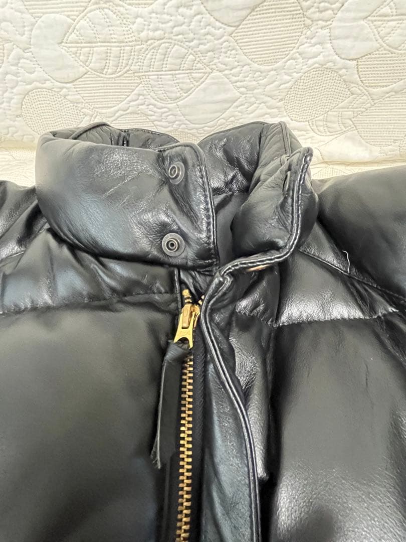 nabe753様】90's00'sポールスミスレッドイヤー レザーダウンジャケ