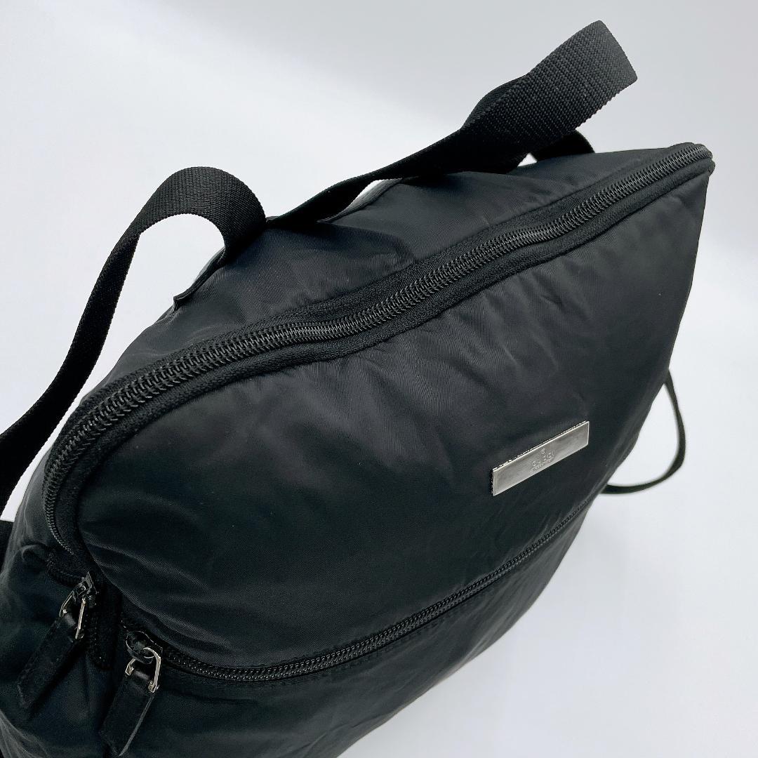 美品 GUCCI リュック 折り畳み トラベルバッグ ブラック f416