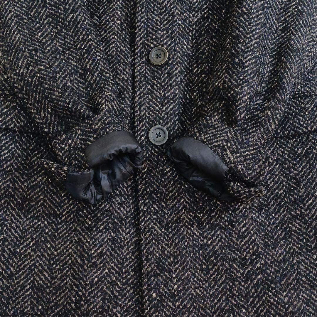✨極美品✨HERNOヘルノ　サイズ42 ツイードチェスター　レイヤード　ネイビー