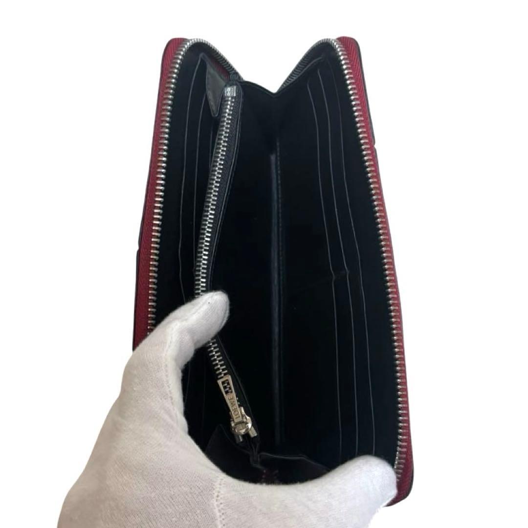 希少　ロエベ　長財布　パズル　レザー　マルチカラー　アナグラム　ラウンドジップ