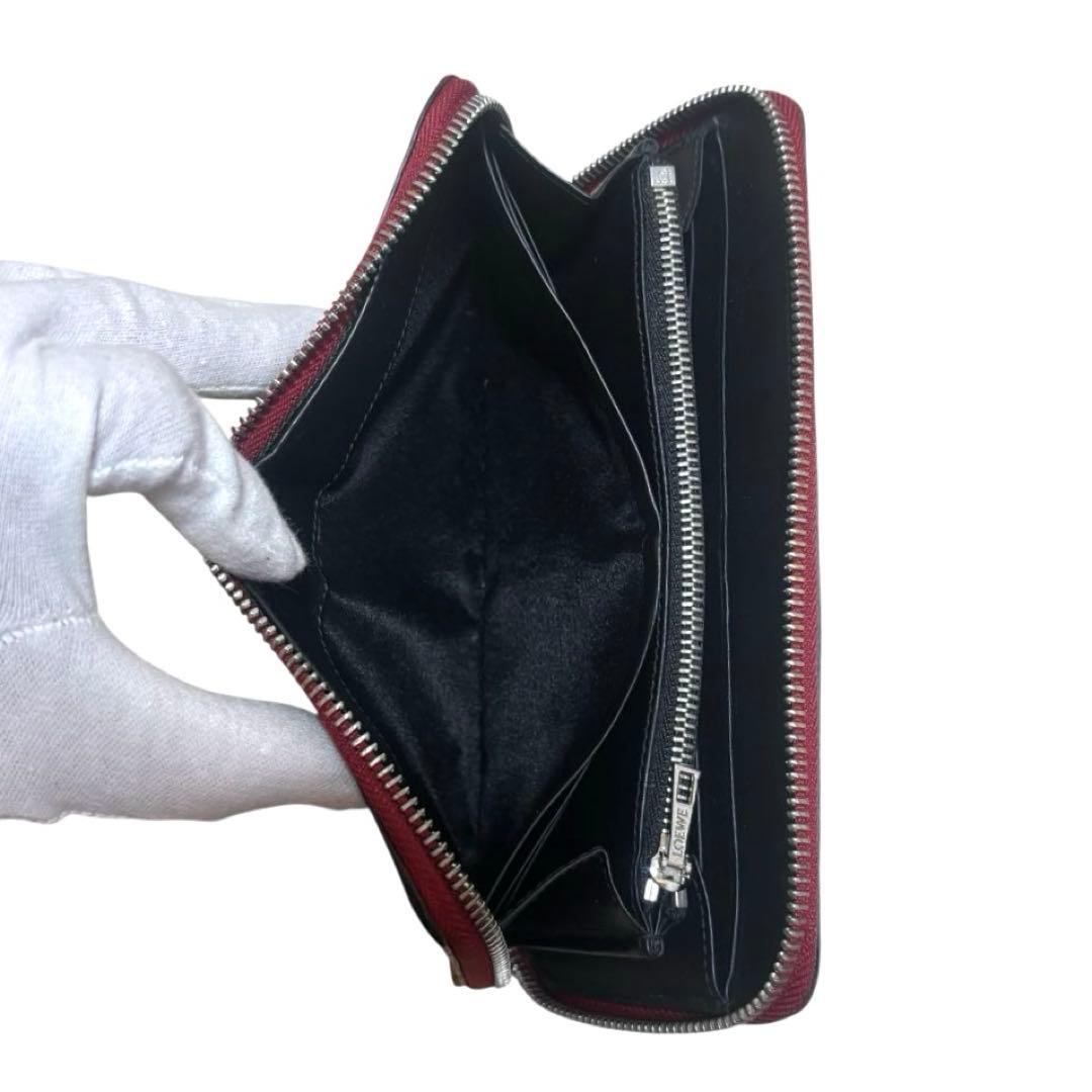 希少　ロエベ　長財布　パズル　レザー　マルチカラー　アナグラム　ラウンドジップ