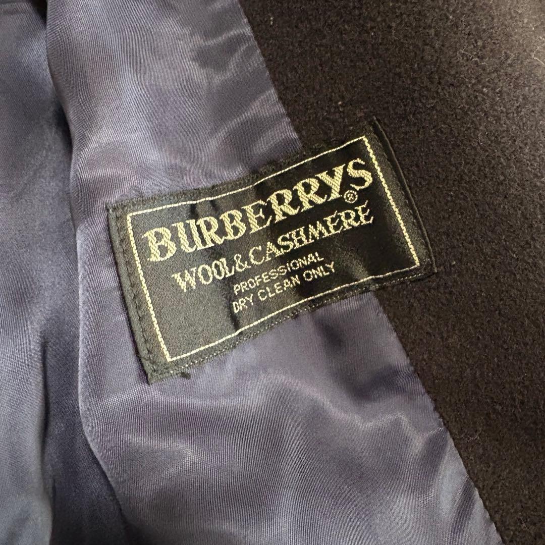 BURBERRYS ロングコート カシミヤ混 ベルト付 金ボタン ダブル 9