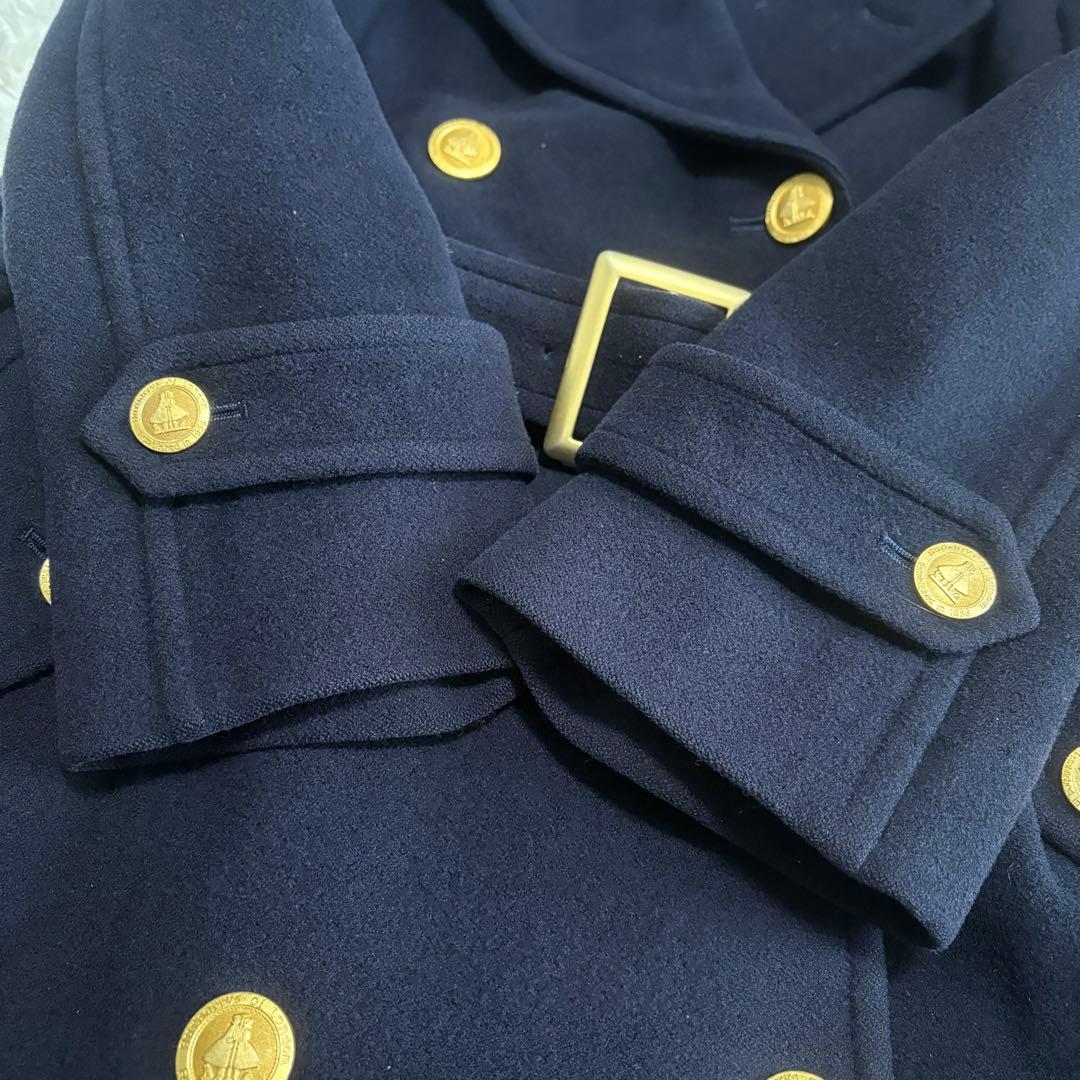 BURBERRYS ロングコート カシミヤ混 ベルト付 金ボタン ダブル 9