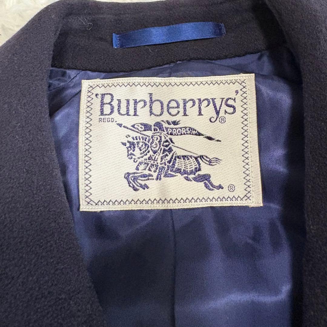 BURBERRYS ロングコート カシミヤ混 ベルト付 金ボタン ダブル 9