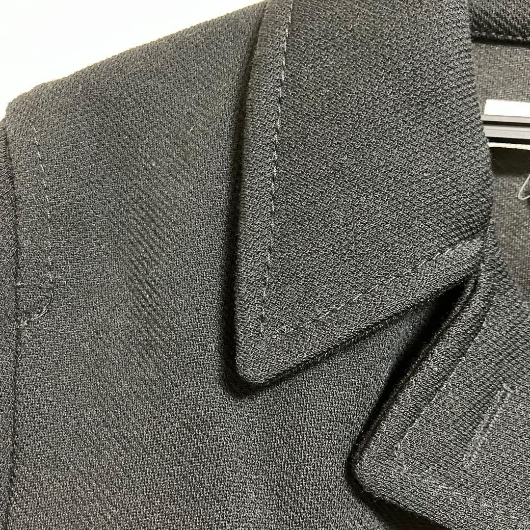 フランス製　コムデギャルソンシャツ　ブラック ピーコート ウール混紡　ショート丈