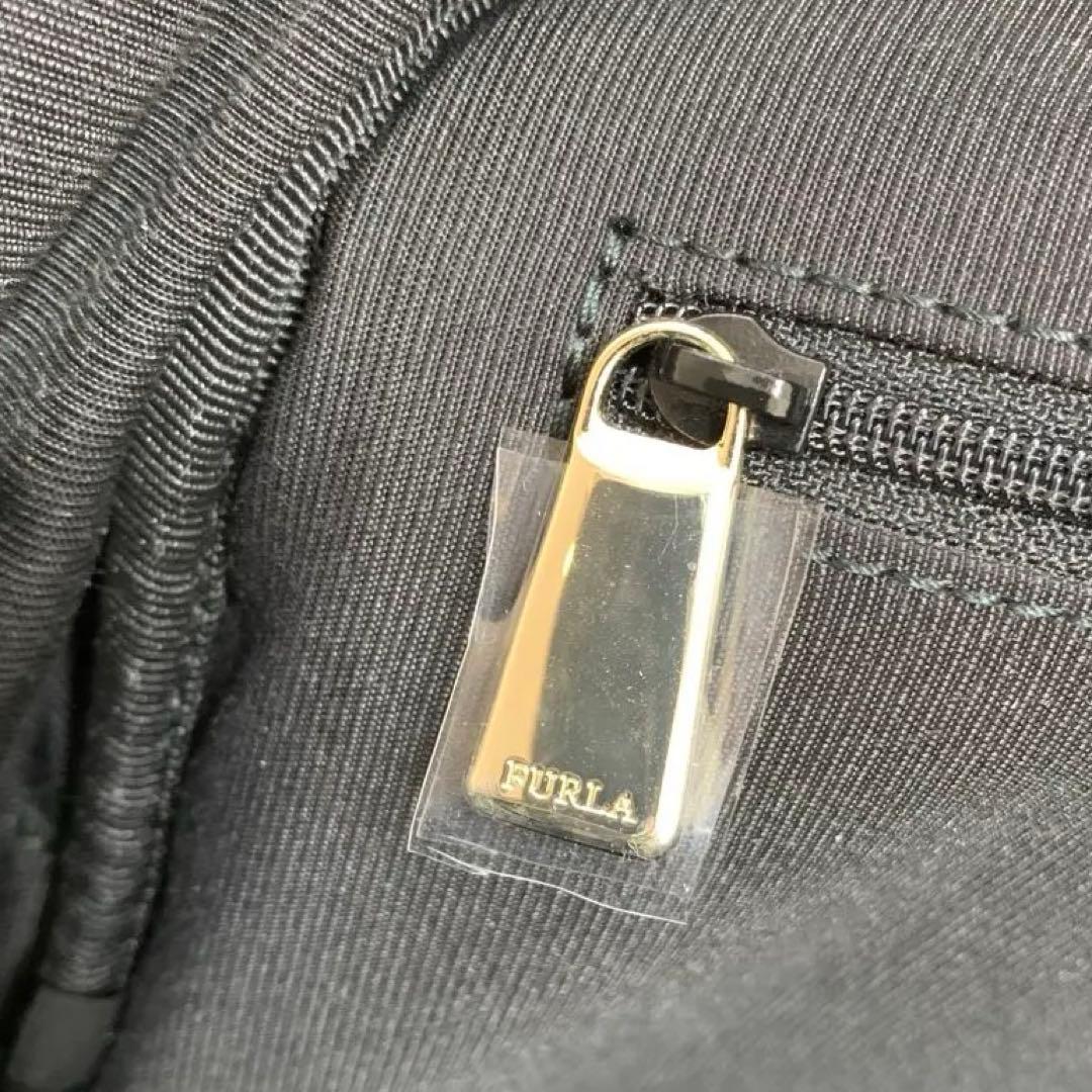 極美品★フルラ リュック ブラック レザー ★FURLA バックパック　シボ革