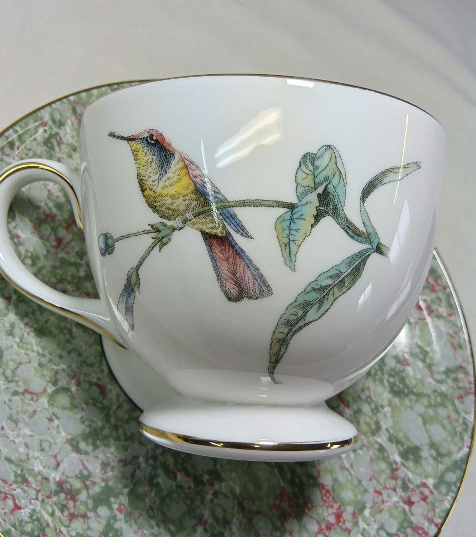 WEDGWOOD ハミングバード カップ&ソーサー 3点セット 黒壺 廃盤品