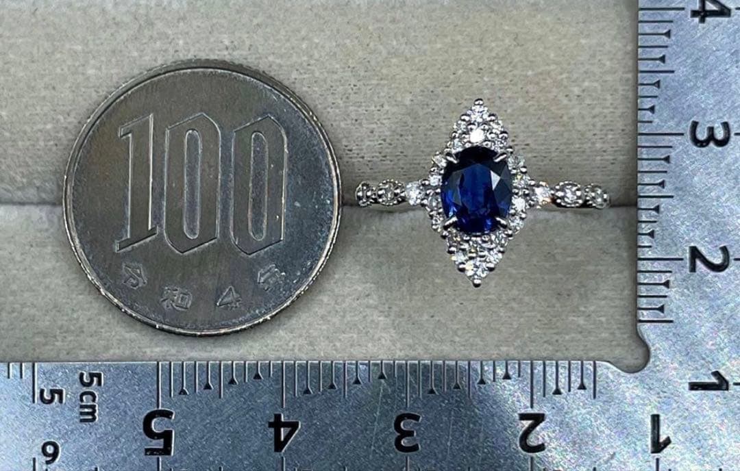 JK2★高級 ロイヤルブルーサファイア1.02ct D リング 鑑付