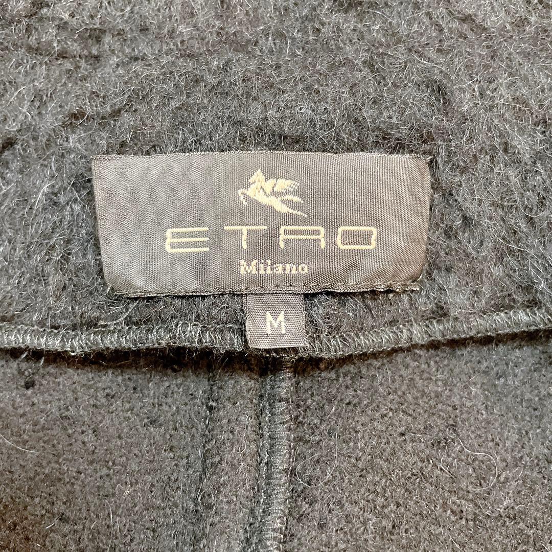 ETRO エトロ ポンチョコート アルパカ混 ウール ロゴボタン