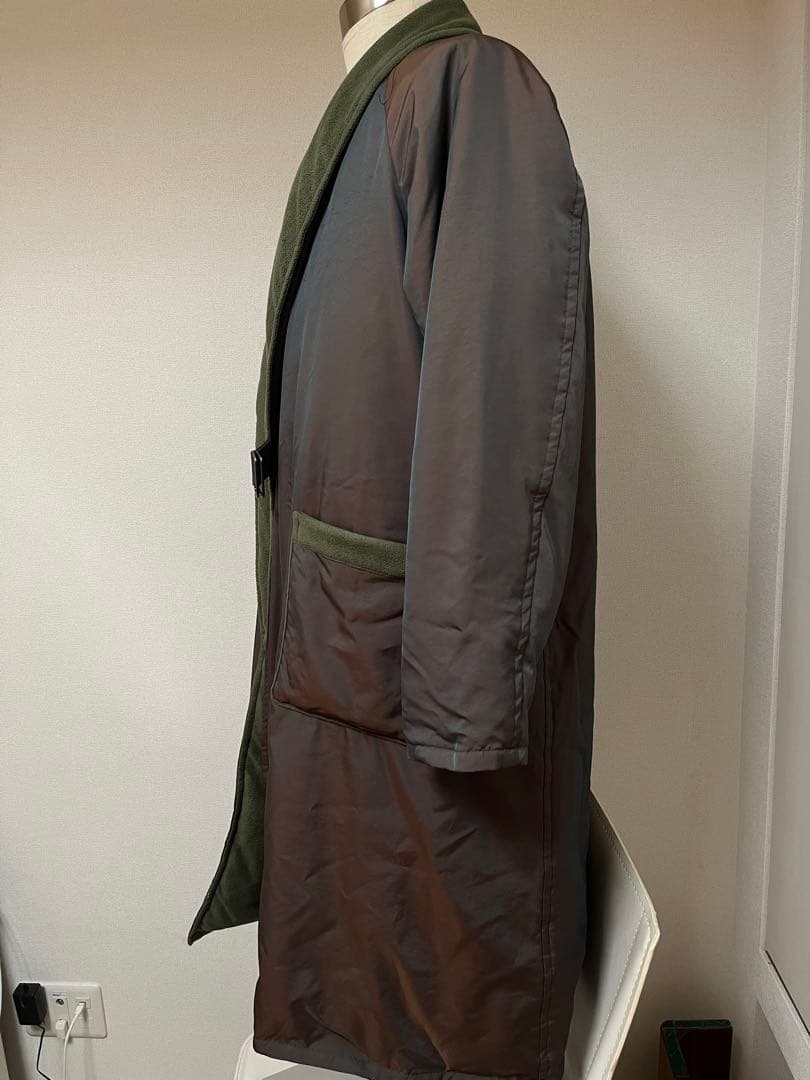 アーバンリサーチサニーレーベル　グリーンダウンショールロングコート