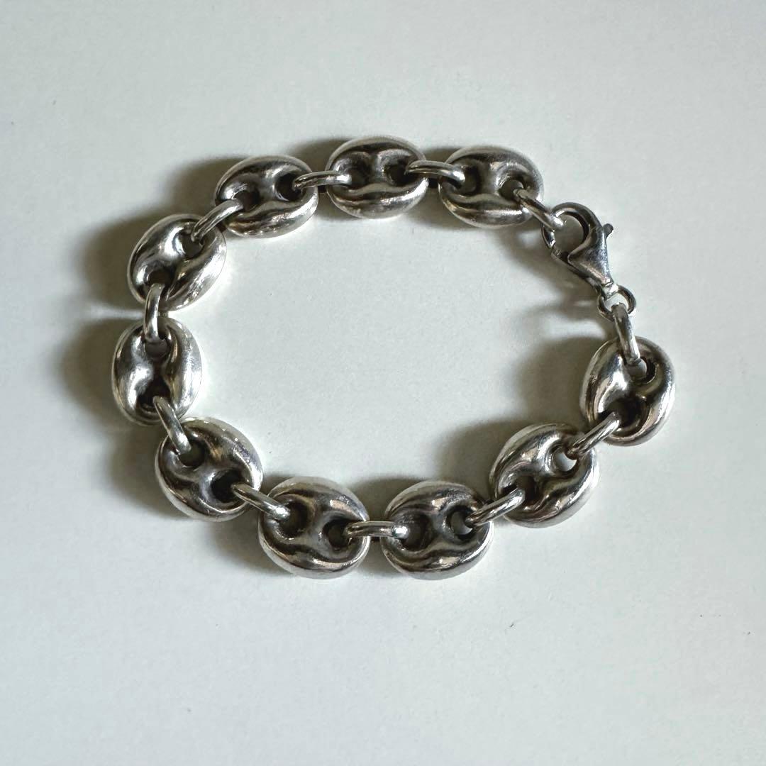 アンカーチェーンシルバーブレスレット　SV925　70s〜80sビンテージ