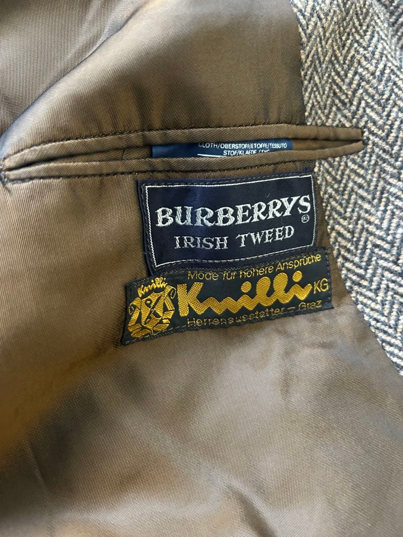 Burberry 一枚袖　tweed コート