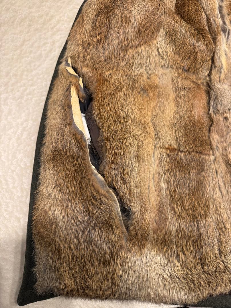 モンクレール　ダウン　モッズコート コヨーテ　毛皮 サイズ1