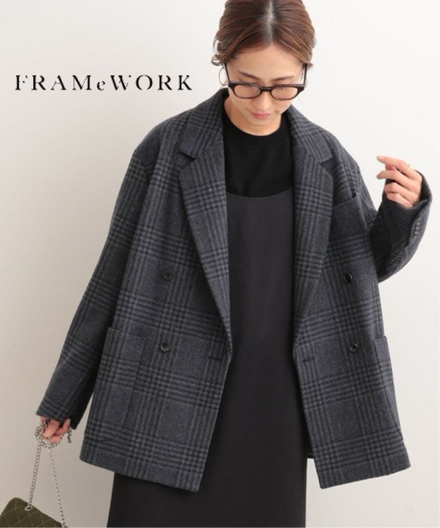 試着のみ美品】フレームワーク ダブルブレストジャケット - メルカリ