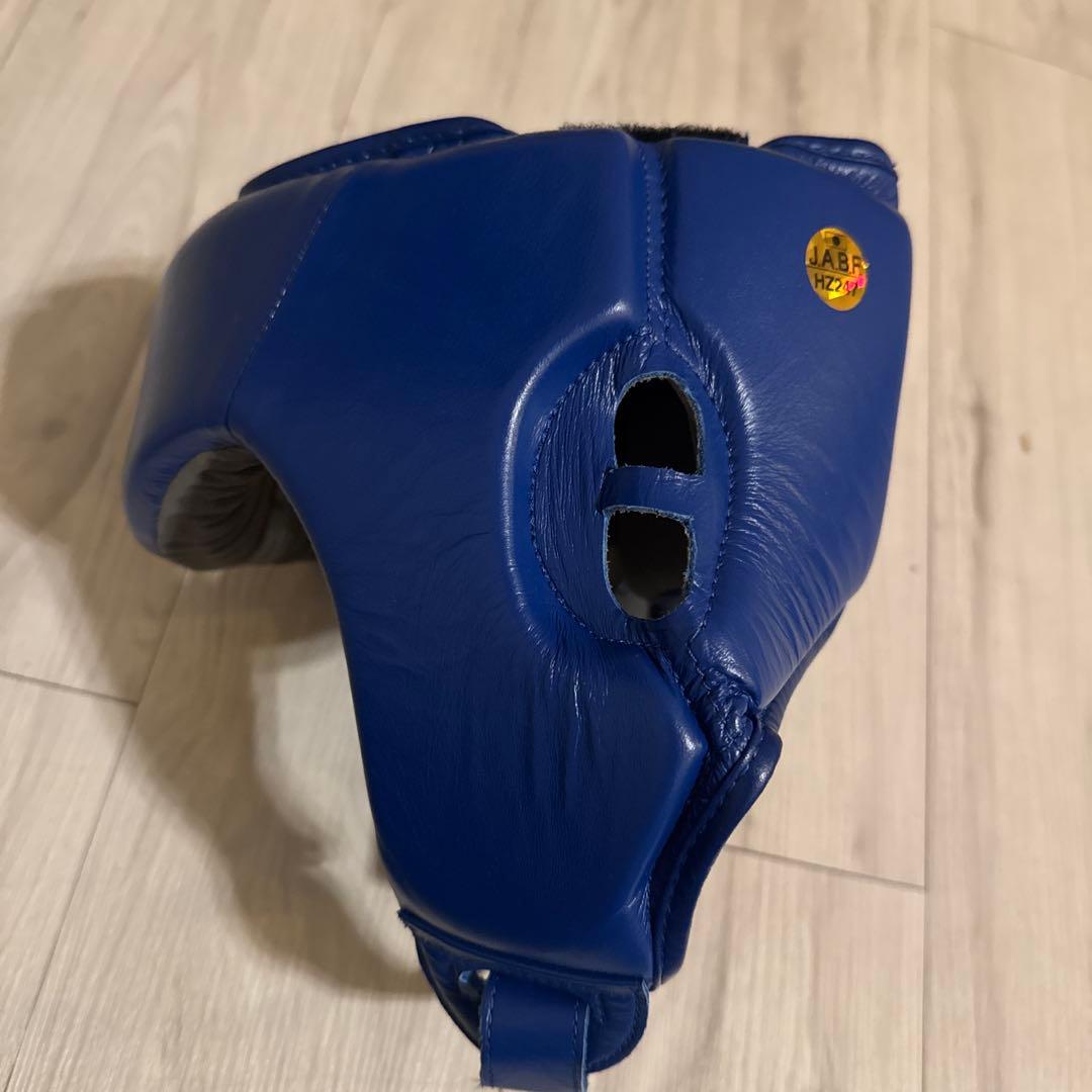 adidas 青 アマチュアヘッドギア J.A.B.F 公認シール付　サイズS