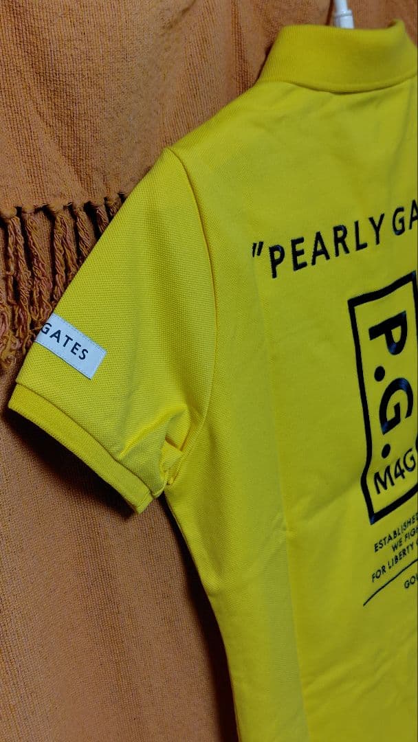 パーリーゲイツレディース半袖ポロシャツ　イエロー　サイズ2