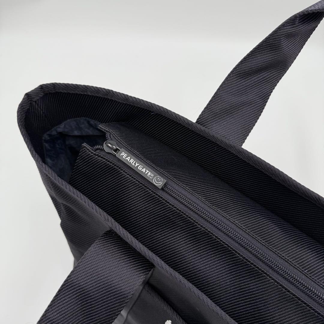 PEARLY GATES ロッカーバッグ 大型 ロゴ 大容量 黒