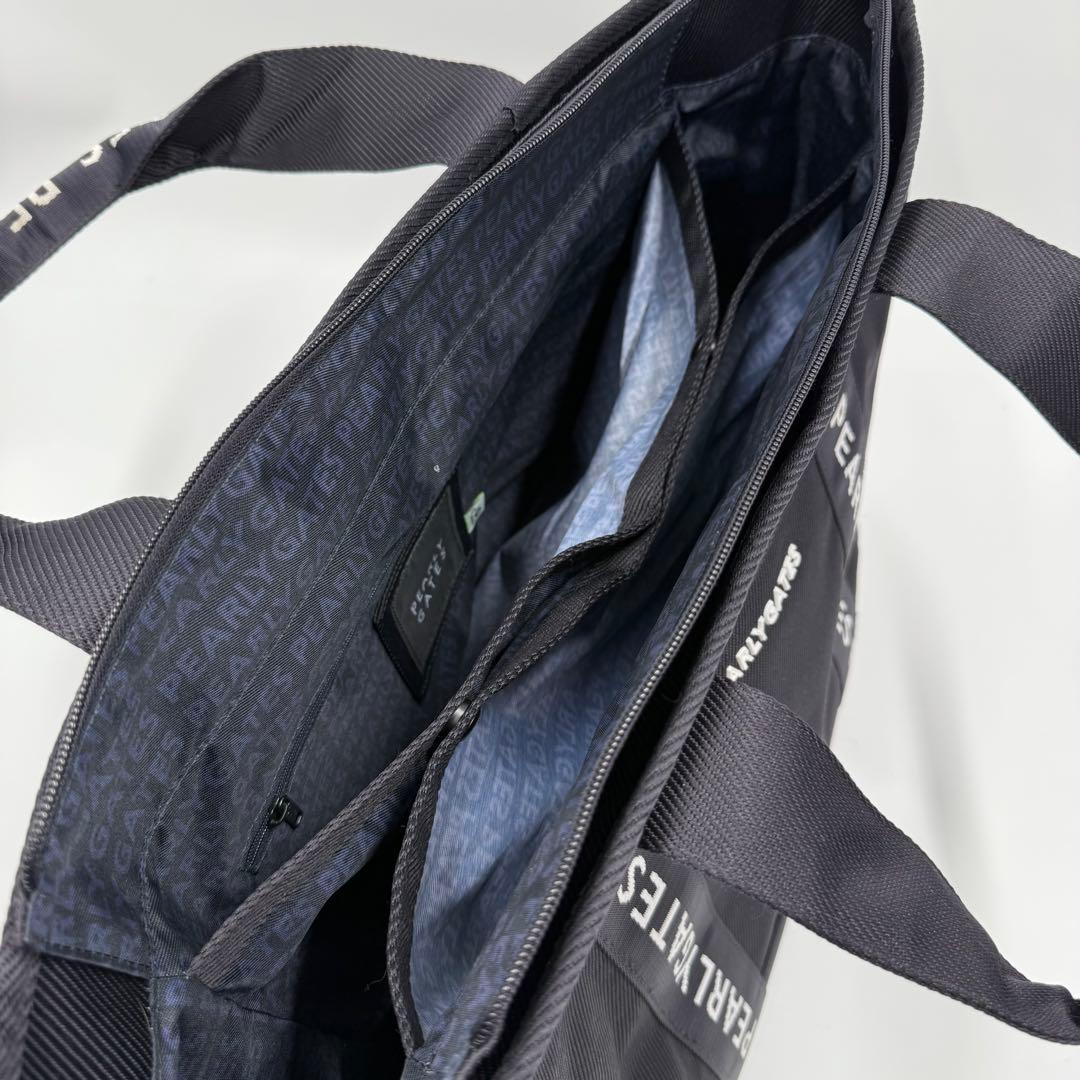 PEARLY GATES ロッカーバッグ 大型 ロゴ 大容量 黒