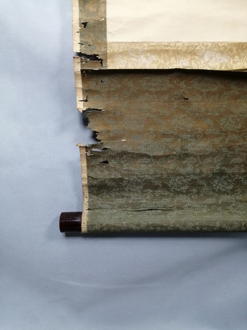 【茶道具】大徳寺 孤篷庵開祖江月宗玩尚筆 一行「明歴々露堂々」　掛軸B919