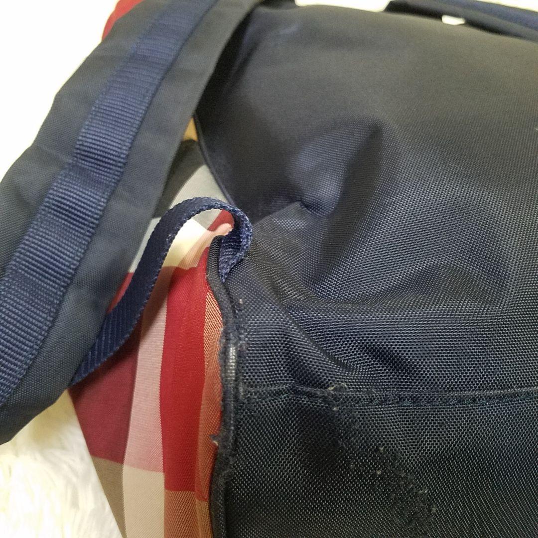 【美品】ブルーレーベルクレストブリッジ リュック ノバチェック 本革 キャンバス