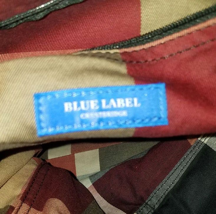 【美品】ブルーレーベルクレストブリッジ リュック ノバチェック 本革 キャンバス