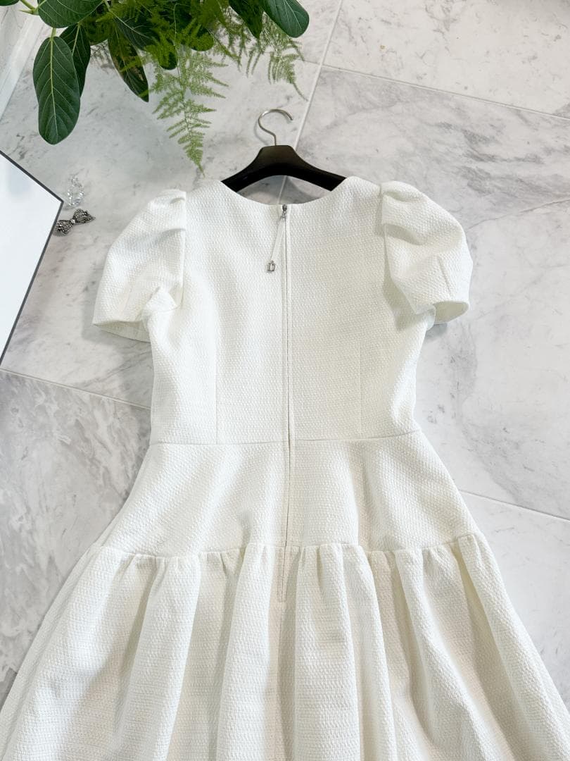 未使用★FOXEY/フォクシー デイジーリン コクーンスリーブドレス 42 半袖