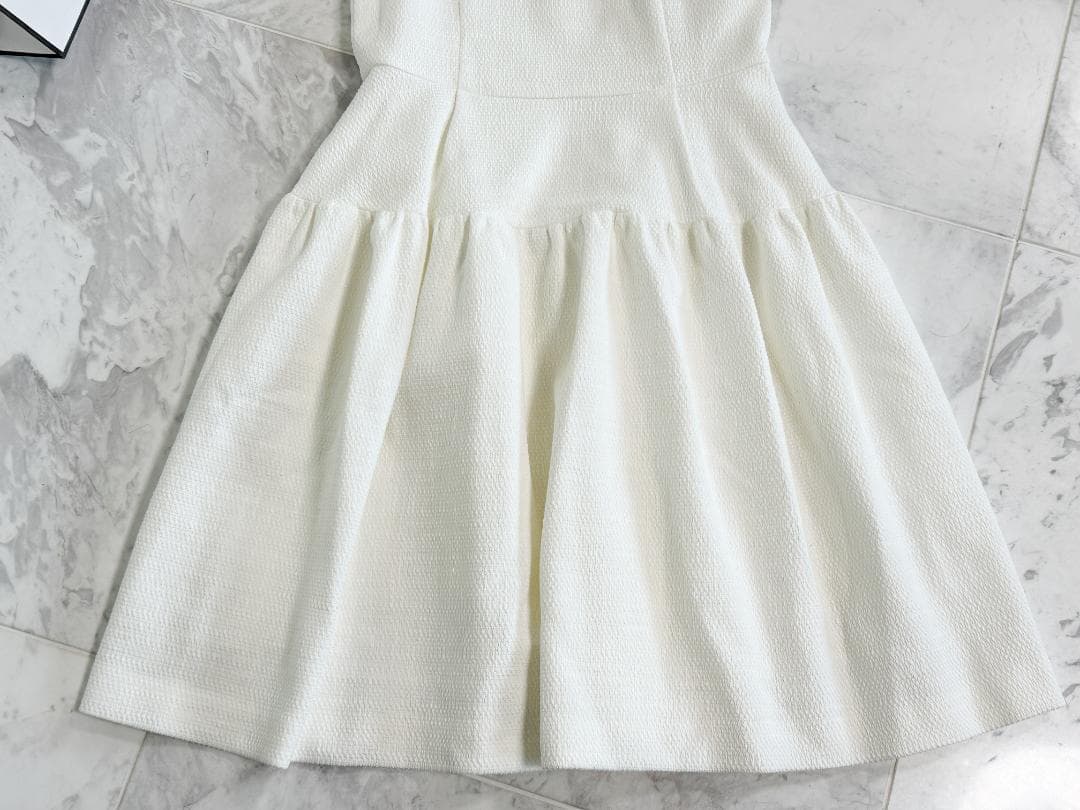 未使用★FOXEY/フォクシー デイジーリン コクーンスリーブドレス 42 半袖