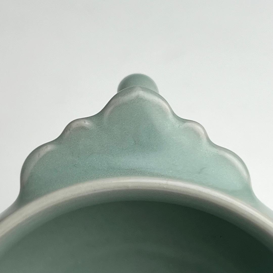 青磁如意紋板沿洗 唐物 中国古玩 中国美術 A923