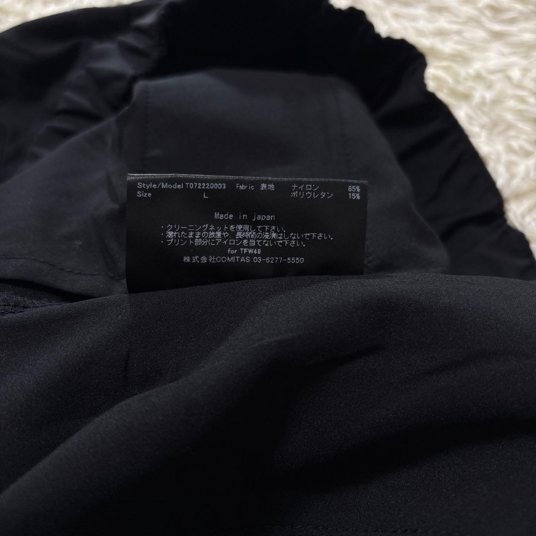 TFW49★黒　L◎ストレッチワイドカーゴパンツ★
